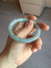 Load image into Gallery viewer, 53.5mm Certified Type A 100% Natural light green purple round cut Jadeite bangle PD203-3923

