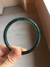 Load image into Gallery viewer, 58.8mm Type A 100% Natural icy black(冰乌鸡) blue gray Guatemala Slim Round Cut Jadeite Bangle PJ153-1373
