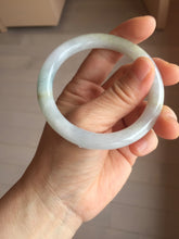 Load image into Gallery viewer, 54mm Certified Type A 100% Natural light green/white round cut Jadeite bangle PA233-9880
