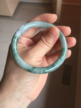 Load image into Gallery viewer, 54.6mm Certified Type A 100% Natural green purple round cut jadeite Jade bangle PJ39-0280
