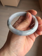 Load image into Gallery viewer, 53.5mm certified 100% natural Type A light green/purple white Snowy Pine Forest jadeite jade bangle J127-3084
