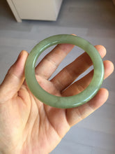 Load image into Gallery viewer, 55mm certified 100% Natural dark green gray flat nephrite bangle HN155-9687
