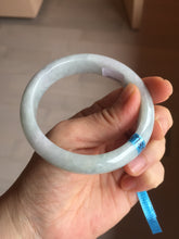Load image into Gallery viewer, 57mm Certified type A 100% Natural light green white Jadeite bangle AX141-0794
