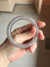 Load image into Gallery viewer, 52.6mm 100% natural light purple/pale pink/gray “Scattered Blossoms, 落英” Quartzite (Shetaicui jade) round cut  bangle SY137
