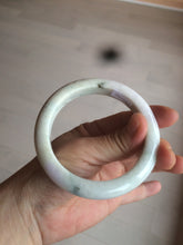 Load image into Gallery viewer, 58mm Certified Type A 100% Natural light green/purple/beige/white Jadeite Jade bangle AS74-0541
