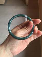 Load image into Gallery viewer, 59mm Certified Type A 100% Natural light green/blue/gray Guatemala slim round cut Jadeite bangle BP211-1014
