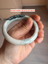Load image into Gallery viewer, 52-60mm certified Type A 100% Natural green yellow purple gray black Jadeite Jade bangle GL54
