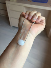 Load image into Gallery viewer, 13.5/12.5mm Type A 100% Natural light purple white Jadeite Jade LuluTong (Every road is smooth) pendant group PA135
