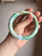 Load image into Gallery viewer, 58mm Certified Type A 100% Natural Sunny Green Brown with Green Floating Flowers Spring on Old Branches (春生旧枝) round cut Jadeite Jade Bangle PC210-6227
