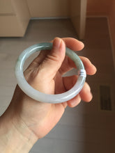 Load image into Gallery viewer, 58.8mm certified Type A 100% Natural light purple white brown with brown floating flowers round cut Jadeite Jade bangle PC161-4081

