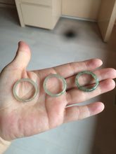 Load image into Gallery viewer, 21.2mm/size 11 3/4 100% natural type A icy watery green/white/yellow jadeite jade band ring G105- 11 3/4
