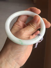 Load image into Gallery viewer, 57.5mm Certified Type A 100% Natural sunny green/white(白底青) Jadeite Jade bangle PE38-2865
