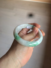 Load image into Gallery viewer, 56.4 mm certificated Type A 100% Natural sunny green/white/purple Jadeite Jade bangle S59-4130

