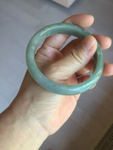 Load image into Gallery viewer, 57mm certified type A 100% Natural dark green gray Jadeite jade bangle PJ48-2857
