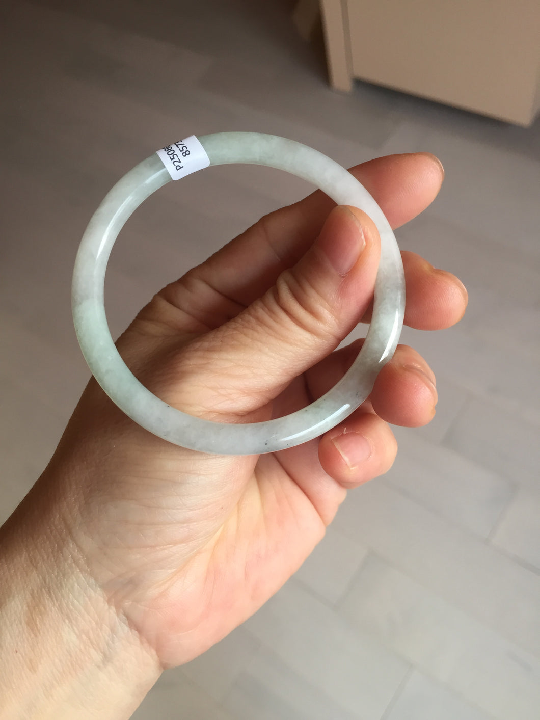 55.9mm Certified Type A 100% Natural white/light green/gray/black(WuJi) Jadeite Jade bangle BG210-8573