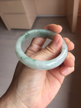 Load image into Gallery viewer, 52.3mm Certified Type A 100% Natural light green white Jadeite bangle PB290-3360

