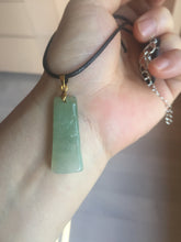Load image into Gallery viewer, 100% Natural type A icy watery light green Jadeite Jade bamboo pendant PC124-1
