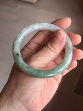 Load image into Gallery viewer, 51.1mm certified 100% natural Type A dark green yellow gray round cut jadeite jade bangle H163-6011
