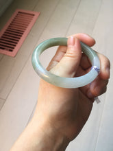 Load image into Gallery viewer, 54.5mm Certified type A 100% Natural green white light purple half mountain half water two-tone(半山半水) Jadeite bangle PE23-5466
