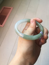 Load image into Gallery viewer, 54.5mm Certified type A 100% Natural green white light purple half mountain half water two-tone(半山半水) Jadeite bangle PE23-5466
