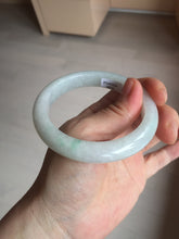 Load image into Gallery viewer, 56.8mm Certified Type A 100% Natural sunny green/white Jadeite Jade bangle BP50-3874
