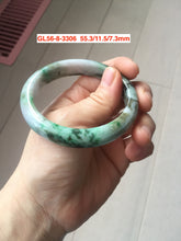 Load image into Gallery viewer, 55-60mm certified 100% natural Type A dark green brown yellow purple black gray Mountain &amp; Forest Series  jadeite jade bangle group GL56
