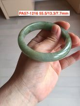 Load image into Gallery viewer, 53-57mm Type A 100% Natural light green/white Jadeite Jade bangle (with defects) group GL15
