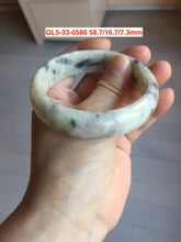 Load image into Gallery viewer, Sale! Certified type A 100% 50-59mm Natural green/white/beige/eggplant purple/black spring garden Jadeite bangle group GL5(31-50)

