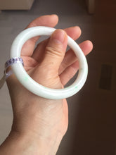 Load image into Gallery viewer, 57.5mm Certified Type A 100% Natural sunny green/white(白底青) Jadeite Jade bangle PE38-2865
