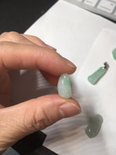Load image into Gallery viewer, 100% Natural type A icy watery sunny green jadeite Jade bamboo/blessing melon pendant BM56
