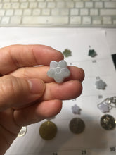 Load image into Gallery viewer, Type A 100% Natural light green/white/purple jadeite Jade flower Pendant group PC223

