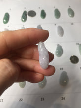Load image into Gallery viewer, Type A 100% Natural icy watery light green/white/purple jadeite Jade magnolia buds group Pendant PH236
