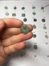 Load image into Gallery viewer, Type A 100% Natural Icy Watery Green Blue Yellow Freeform Light Heart Free Soul Design Jadeite Jade Pendant Group BS125
