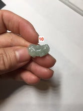 Load image into Gallery viewer, 100% natural type A icy watery jadeite jade green/white 3D PiXiu(貔貅) pendant group necklace F160
