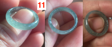 Load image into Gallery viewer, 16.5mm size 6 100% natural type A icy watery green/blue icy watery Guatemala jadeite jade band ring group BP83

