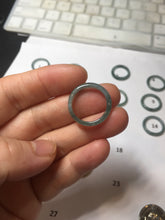 Load image into Gallery viewer, 15.5mm size 4 3/4 100% natural type A icy watery green/blue icy watery Guatemala jadeite jade band ring group PE126
