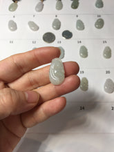 Load image into Gallery viewer, 100% Natural type A light green/light green/white/purple/gray jadeite Jade RuYi(如意) pendant PJ130
