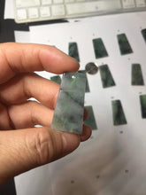 Load image into Gallery viewer, 100% Natural Type A Sunny Green Dark Green Black Gray Misty Mountain Forest Jadeite Jade Safe and Sound Pendant Group BS121
