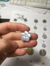Load image into Gallery viewer, Type A 100% Natural light green/white/purple jadeite Jade flower Pendant group PC223
