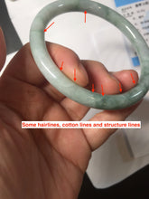 Load image into Gallery viewer, 60mm Certified Type A 100% Natural green round cut jadeite Jade bangle PJ40-0277

