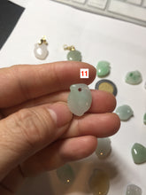 Load image into Gallery viewer, Type A 100% Natural icy watery sunny green/purple/white/yellow Jadeite Jade Peach Pendant group BF151
