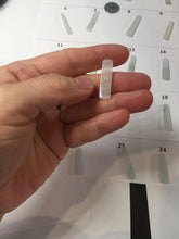 Load image into Gallery viewer, 100% Natural type A icy watery light green white narrow rectangle Jadeite Jade safe and sound pendant group BS139 Add on item
