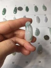 Load image into Gallery viewer, Type A 100% Natural icy watery light green/white/purple jadeite Jade magnolia buds group Pendant PH236
