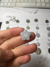 Load image into Gallery viewer, Type A 100% Natural light green/white/purple jadeite Jade flower Pendant group PC223
