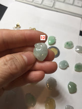 Load image into Gallery viewer, Type A 100% Natural icy watery sunny green/purple/white/yellow Jadeite Jade Peach Pendant group BF151
