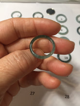 Load image into Gallery viewer, 16.5mm size 6 100% natural type A icy watery green/blue icy watery Guatemala jadeite jade band ring group PA256
