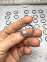 Load image into Gallery viewer, 17.5mm 7 1/4 100% natural type A icy watery green/blue icy watery Guatemala jadeite jade band ring group PJ33
