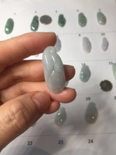 Load image into Gallery viewer, Type A 100% Natural icy watery light green/white/purple jadeite Jade magnolia buds group Pendant PH236
