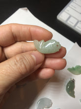 Load image into Gallery viewer, 100% Natural type A clear/ sunny green/ purple jadeite jade 3D fish Pendant BL71
