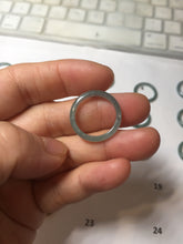 Load image into Gallery viewer, 15.5mm size 4 3/4 100% natural type A icy watery green/blue icy watery Guatemala jadeite jade band ring group PE126
